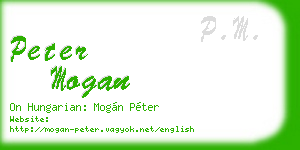 peter mogan business card