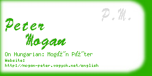 peter mogan business card